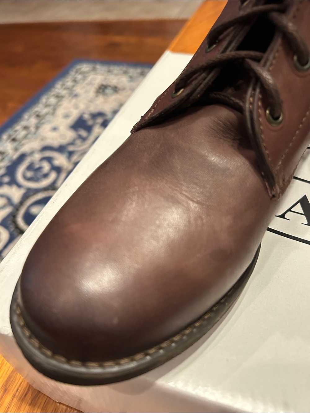 Steve Madden Leader Brown Leather Side Zip Lace Up Boot. Size 9. NIB - Picture 15 of 16